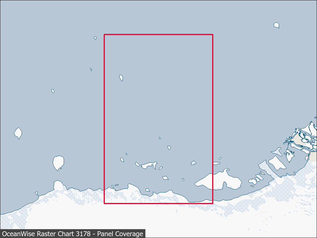 Panel coverage map for UKHO Raster Chart 3178