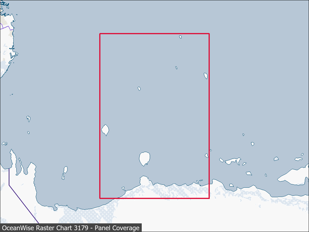 Panel coverage map for UKHO Raster Chart 3179