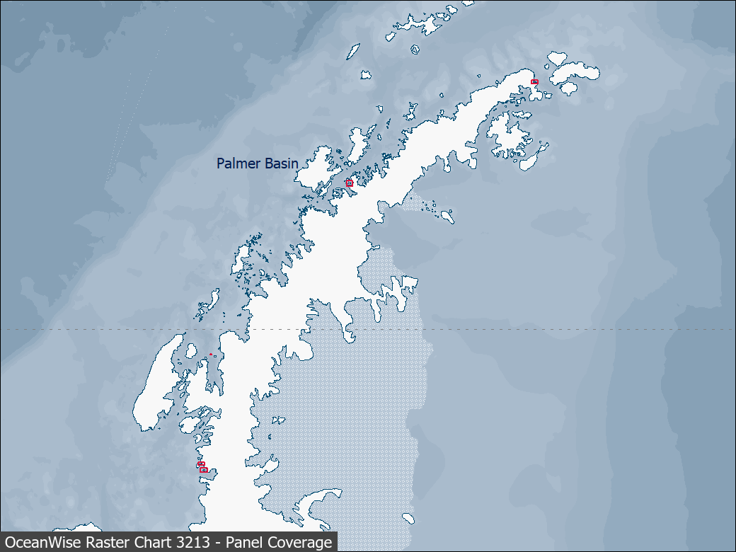 Panel coverage map for UKHO Raster Chart 3213