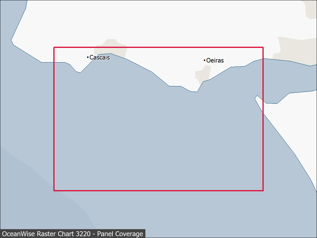 Panel coverage map for UKHO Raster Chart 3220