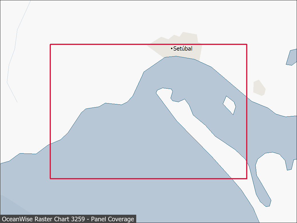 Panel coverage map for UKHO Raster Chart 3259