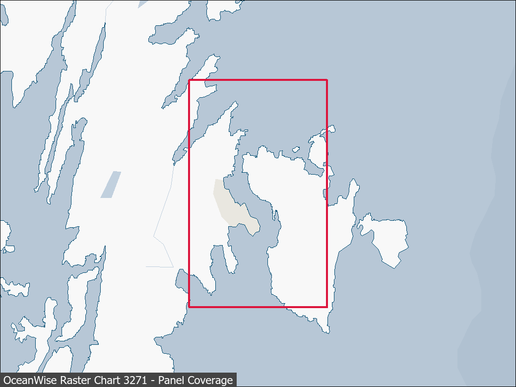 Panel coverage map for UKHO Raster Chart 3271