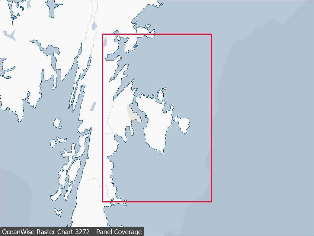 Panel coverage map for UKHO Raster Chart 3272