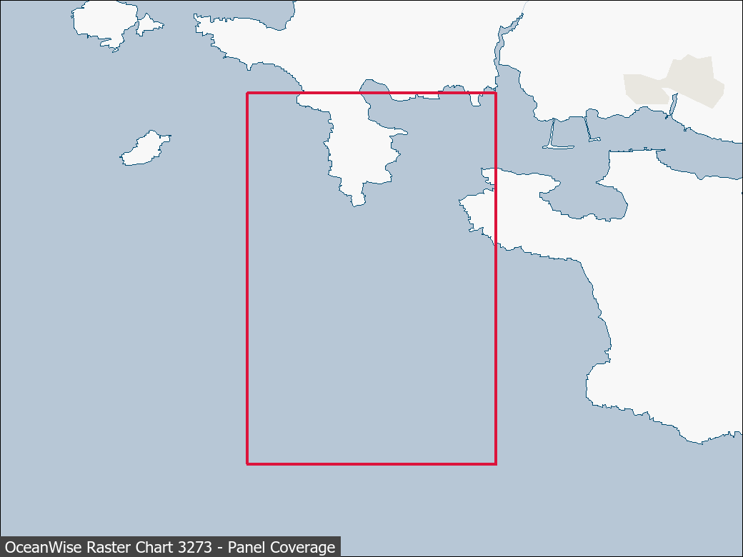 Panel coverage map for UKHO Raster Chart 3273