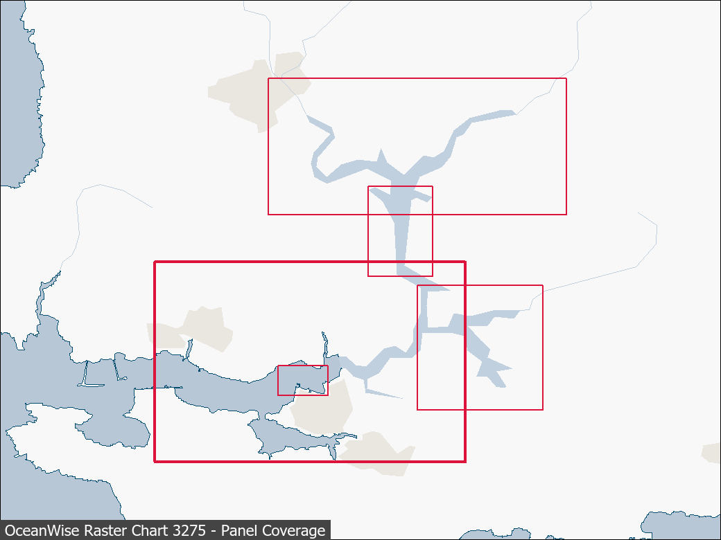 Panel coverage map for UKHO Raster Chart 3275