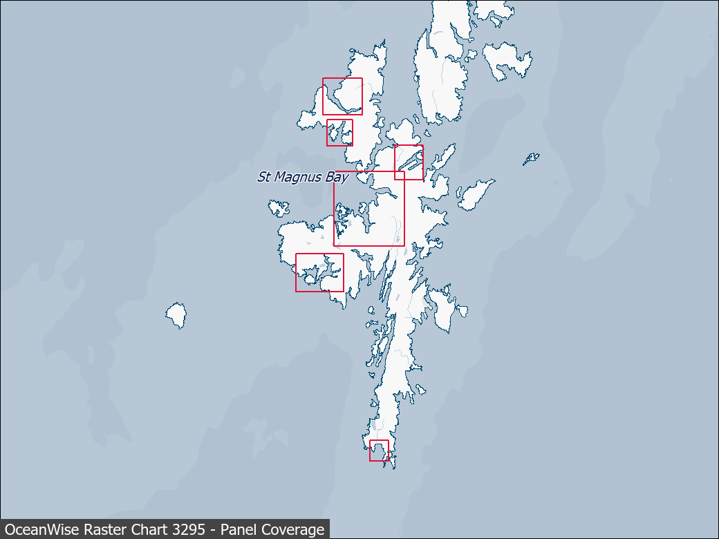 Panel coverage map for UKHO Raster Chart 3295