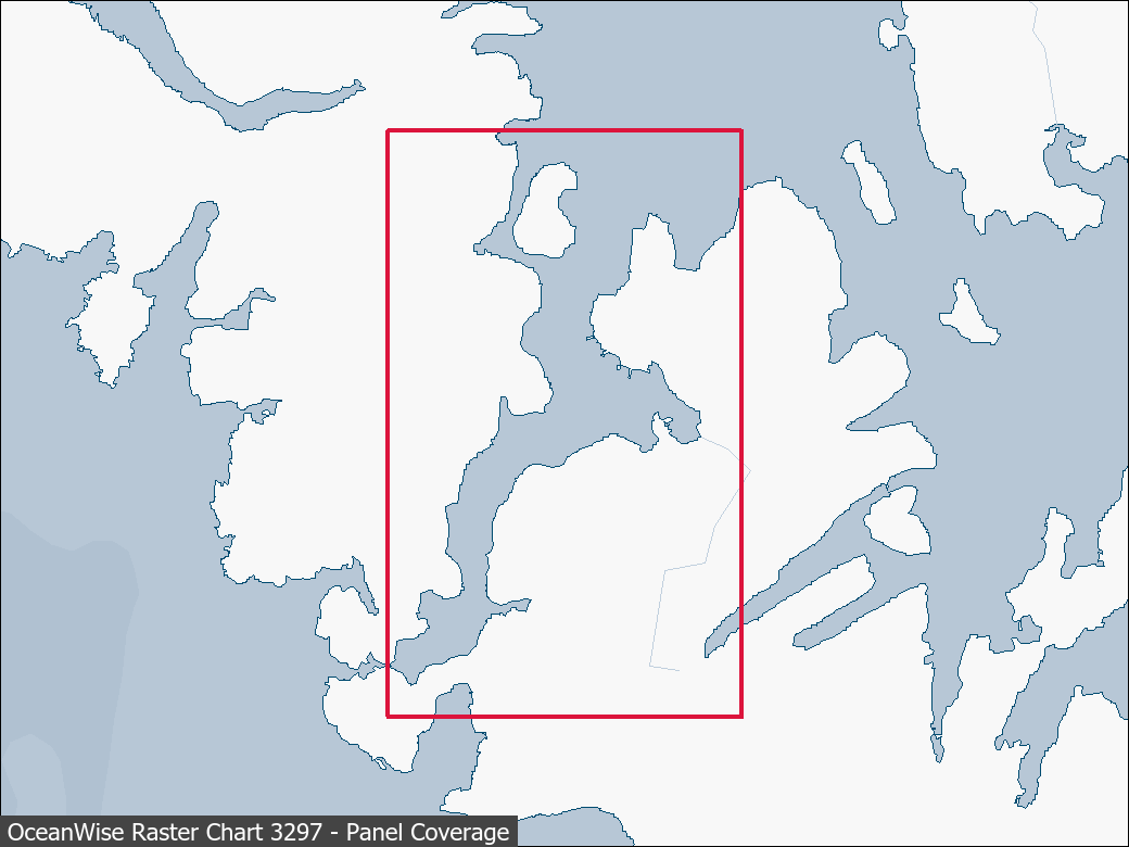 Panel coverage map for UKHO Raster Chart 3297