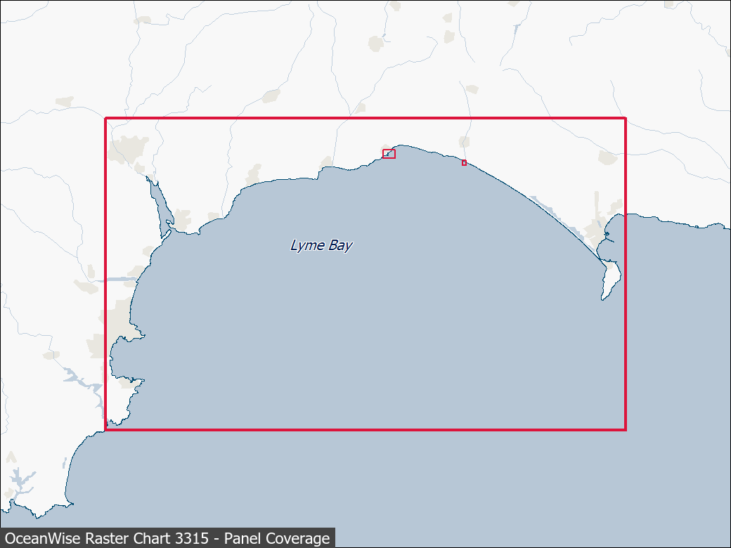 Panel coverage map for UKHO Raster Chart 3315