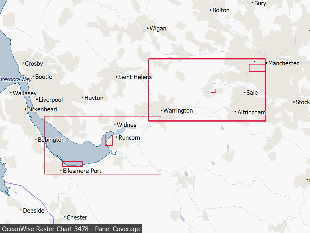 Panel coverage map for UKHO Raster Chart 3478