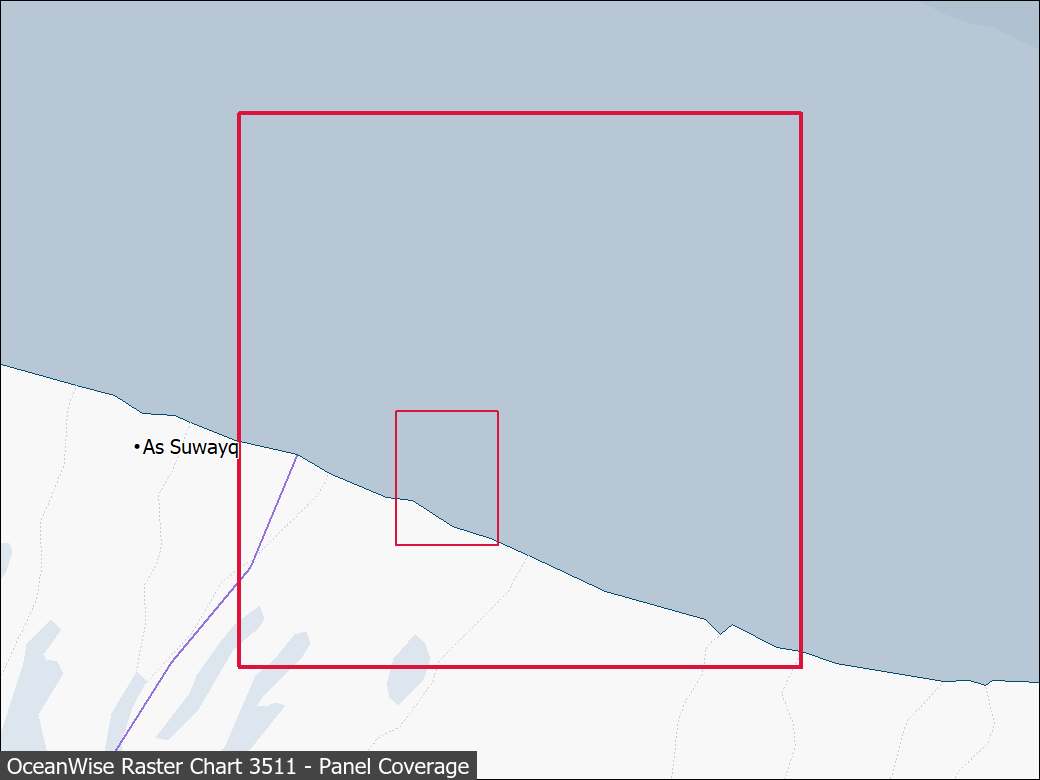 Panel coverage map for UKHO Raster Chart 3511