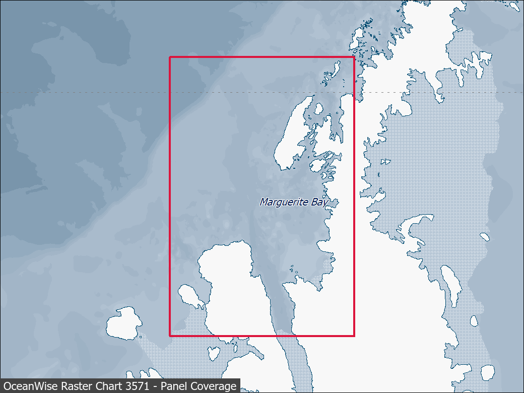 Panel coverage map for UKHO Raster Chart 3571