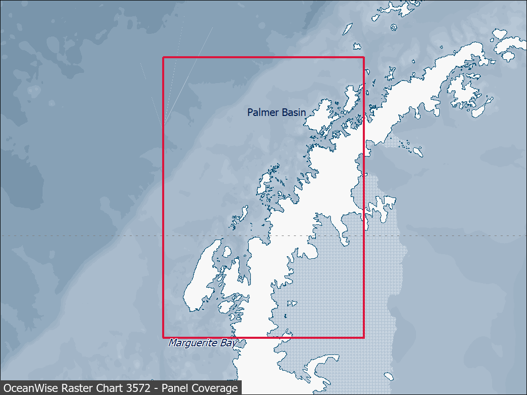 Panel coverage map for UKHO Raster Chart 3572