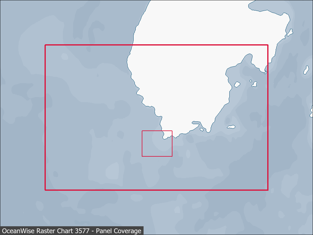 Panel coverage map for UKHO Raster Chart 3577