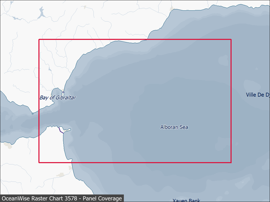 Panel coverage map for UKHO Raster Chart 3578