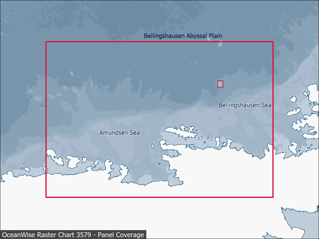 Panel coverage map for UKHO Raster Chart 3579