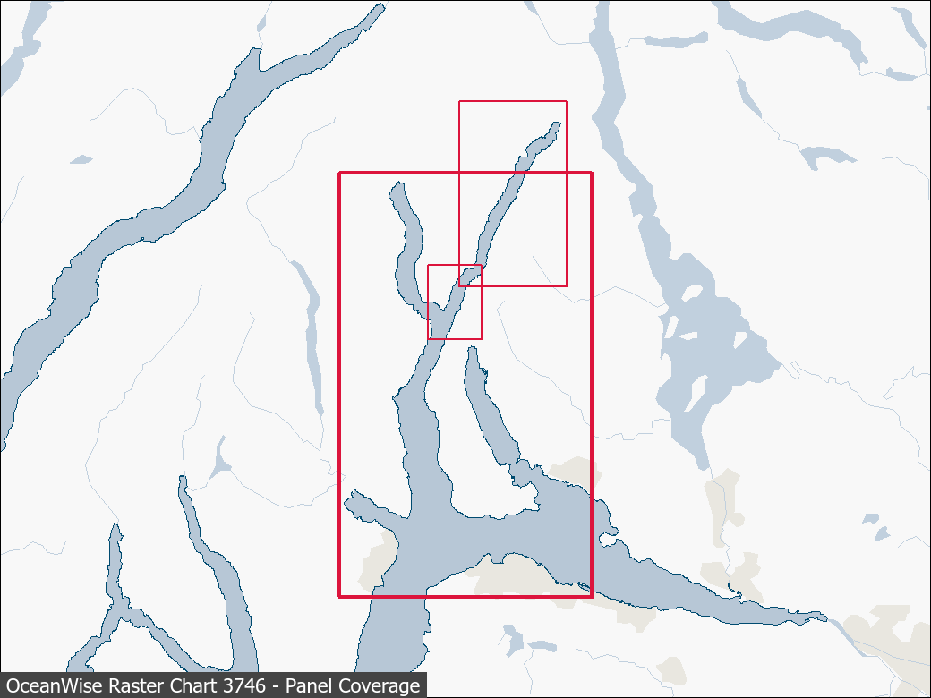 Panel coverage map for UKHO Raster Chart 3746