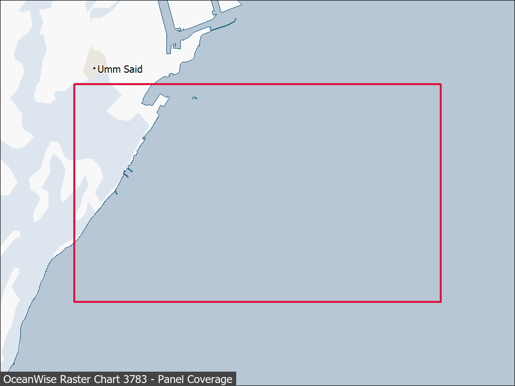 Panel coverage map for UKHO Raster Chart 3783