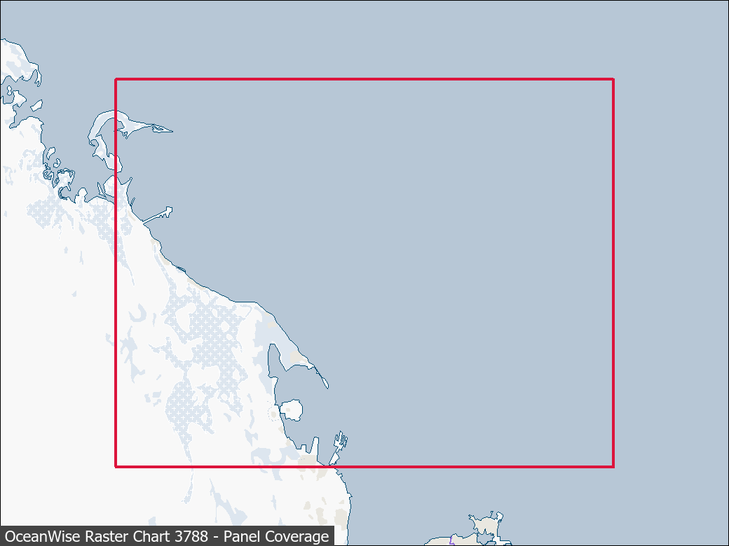 Panel coverage map for UKHO Raster Chart 3788