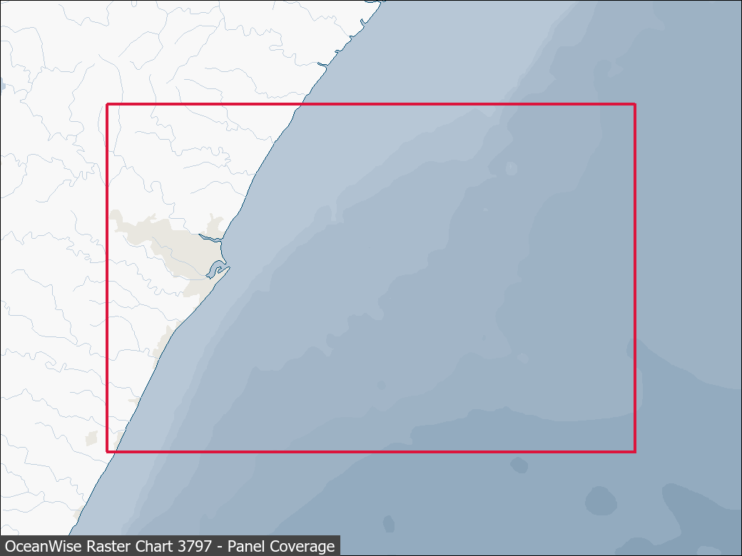 Panel coverage map for UKHO Raster Chart 3797