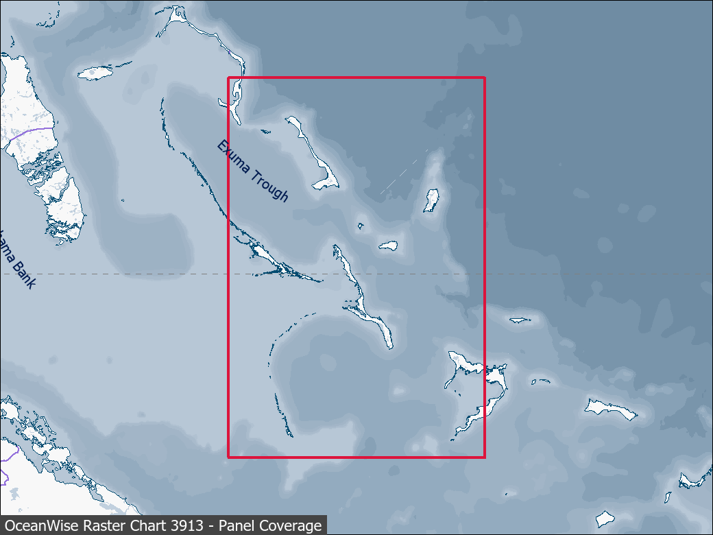 Panel coverage map for UKHO Raster Chart 3913