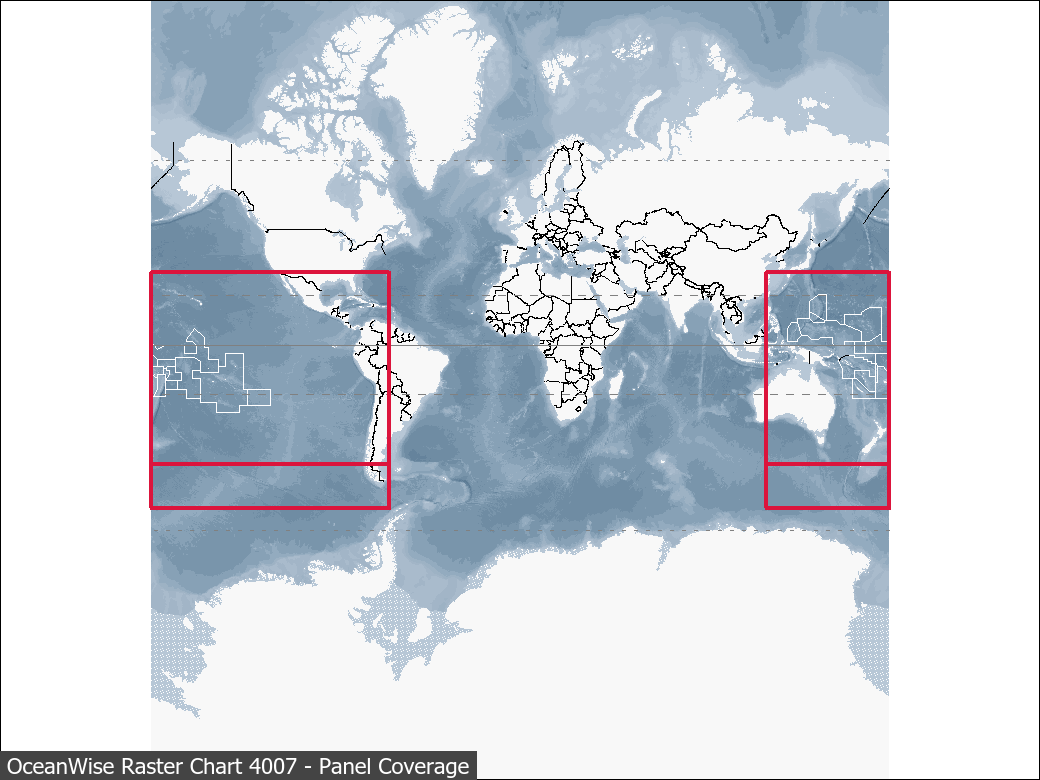 Panel coverage map for UKHO Raster Chart 4007