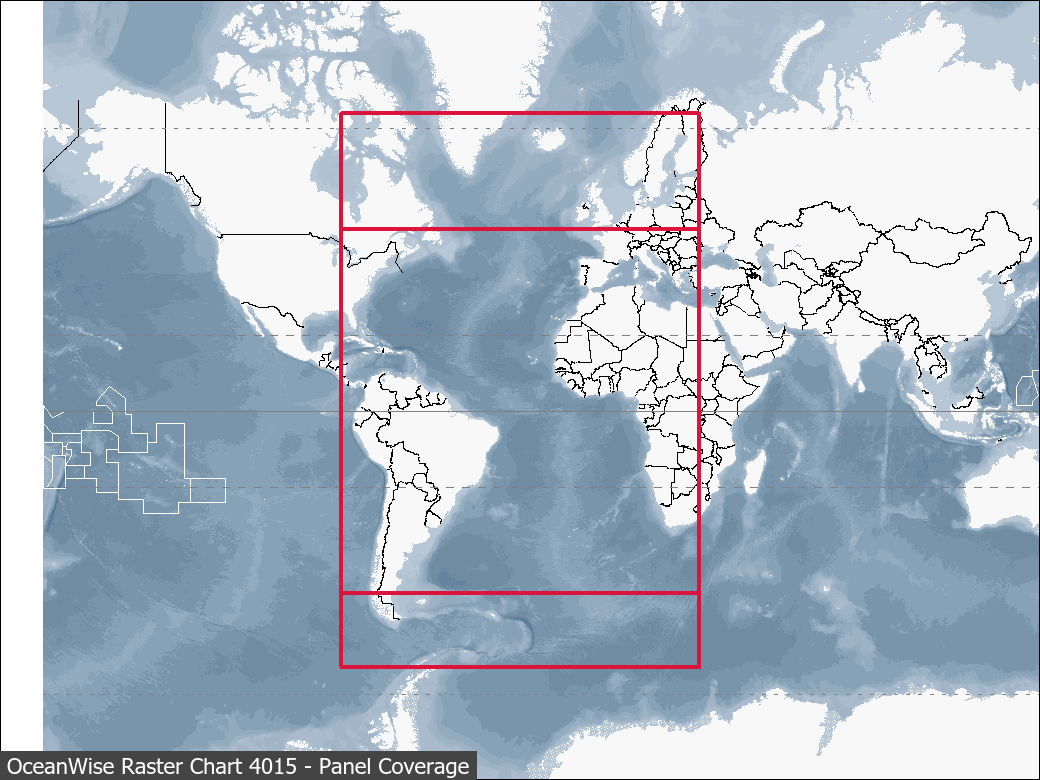 Panel coverage map for UKHO Raster Chart 4015