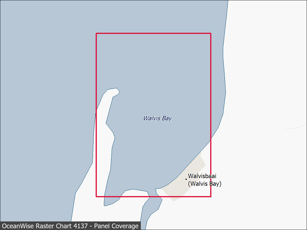 Panel coverage map for UKHO Raster Chart 4137