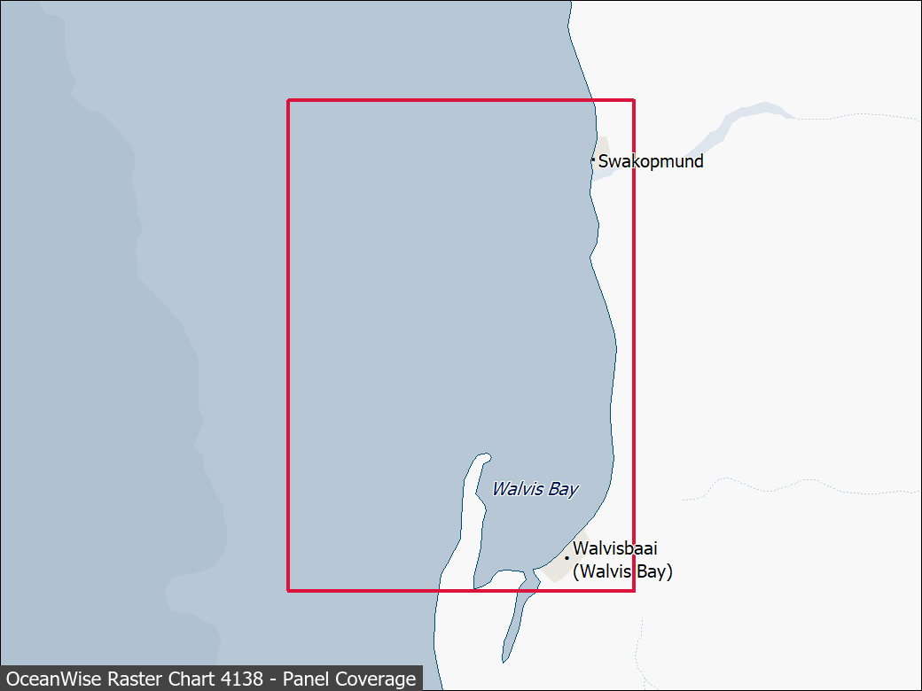 Panel coverage map for UKHO Raster Chart 4138