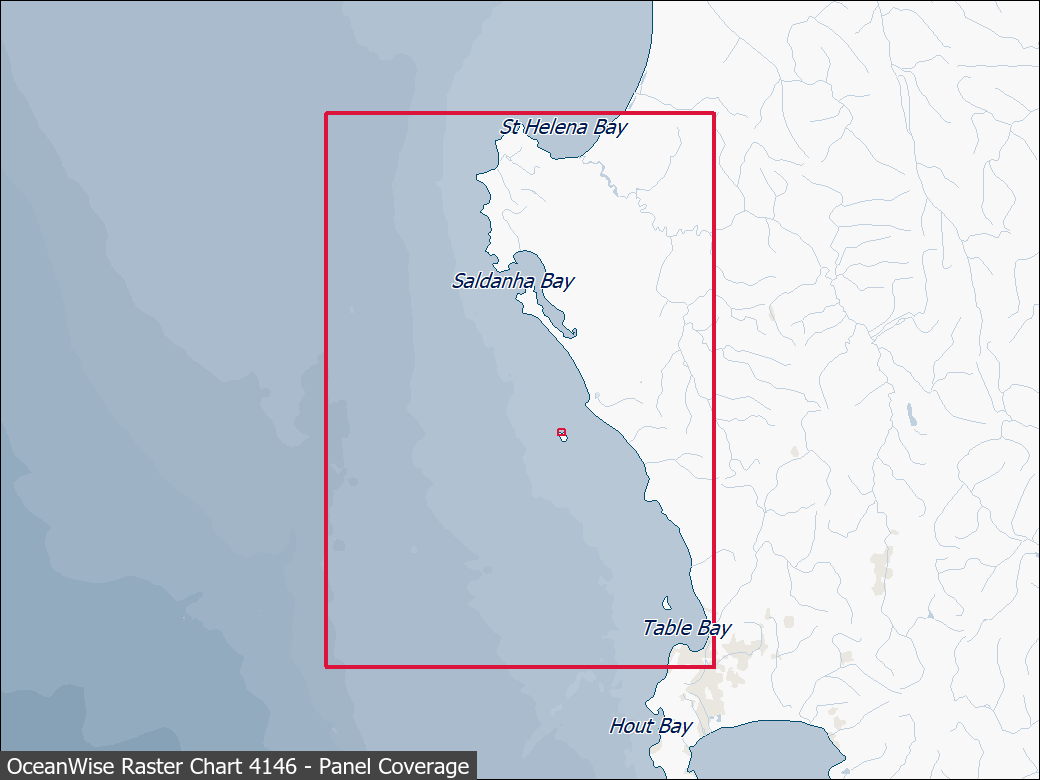 Panel coverage map for UKHO Raster Chart 4146