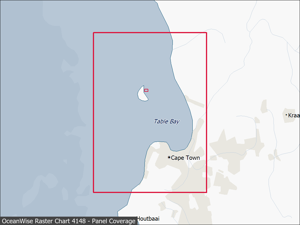 Panel coverage map for UKHO Raster Chart 4148