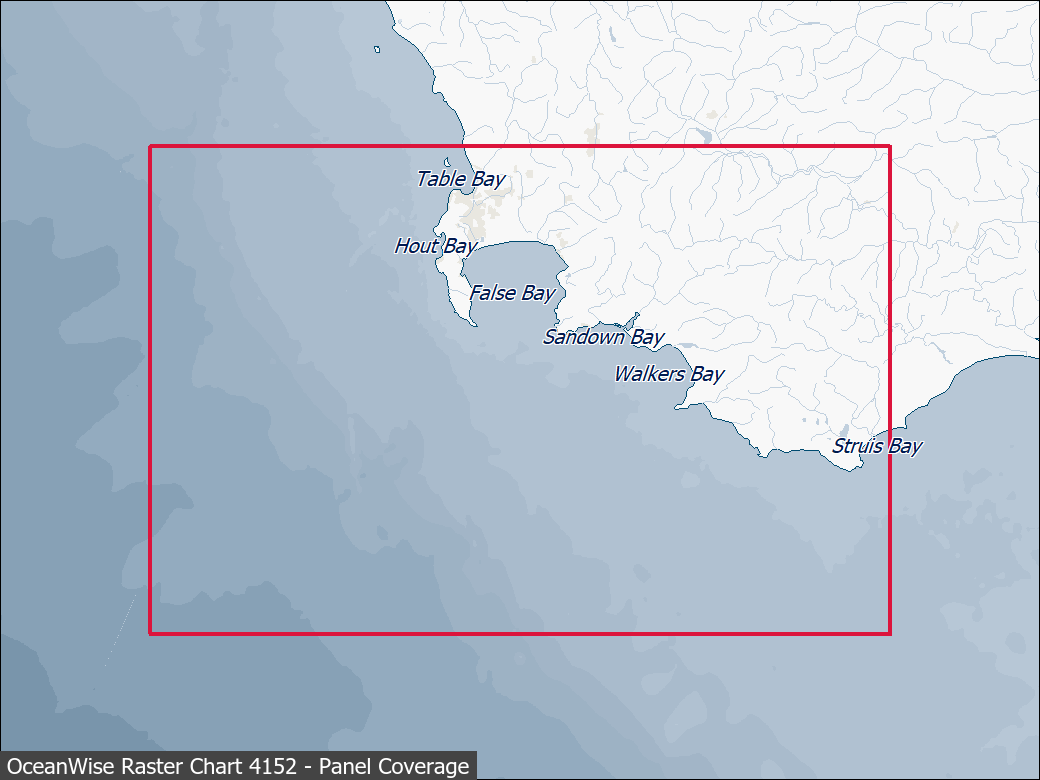 Panel coverage map for UKHO Raster Chart 4152