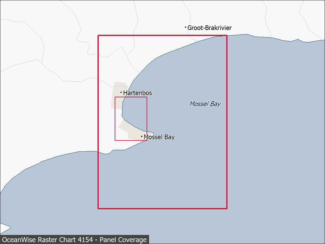 Panel coverage map for UKHO Raster Chart 4154