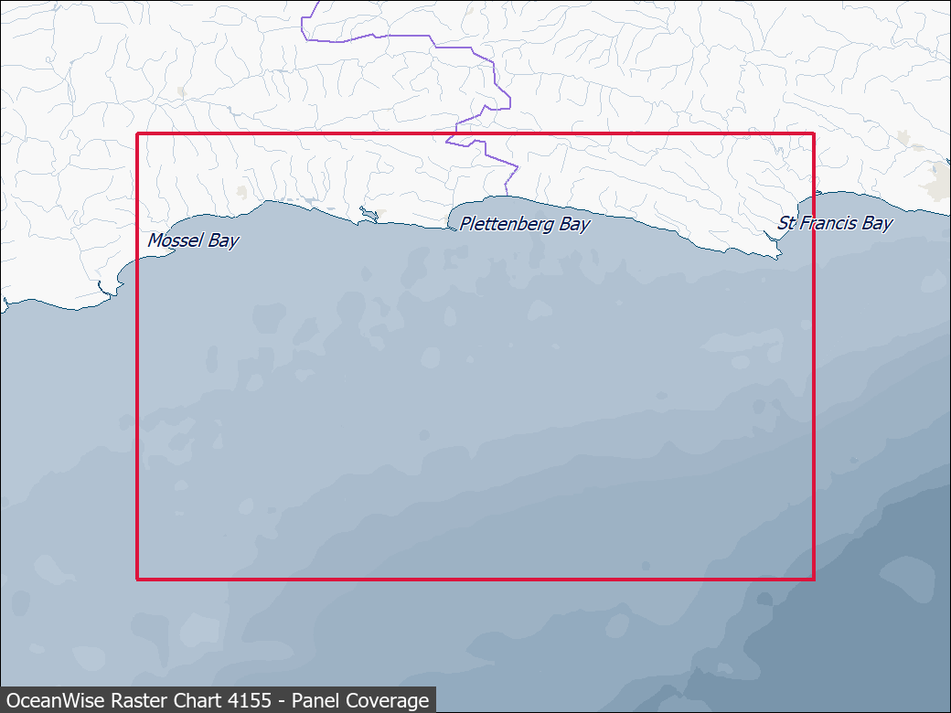 Panel coverage map for UKHO Raster Chart 4155