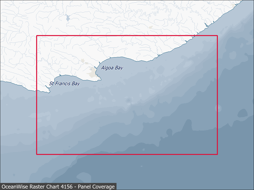 Panel coverage map for UKHO Raster Chart 4156