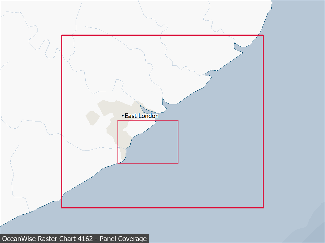 Panel coverage map for UKHO Raster Chart 4162