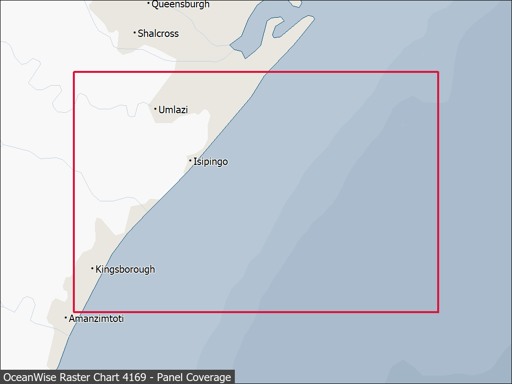 Panel coverage map for UKHO Raster Chart 4169