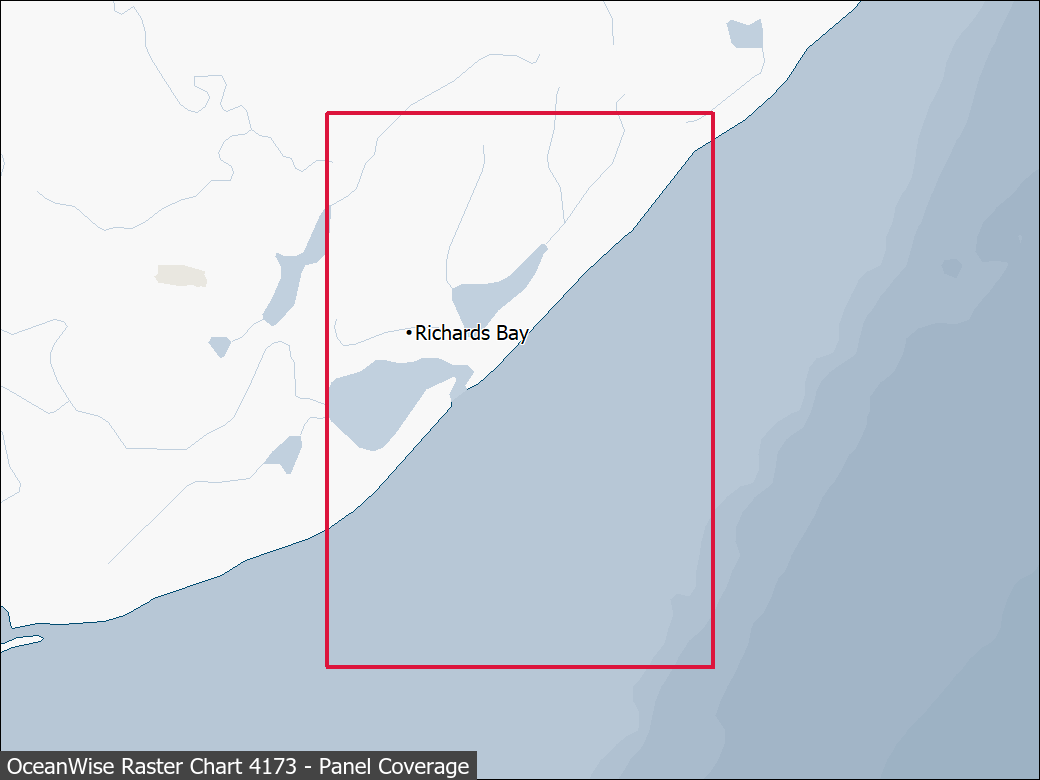 Panel coverage map for UKHO Raster Chart 4173