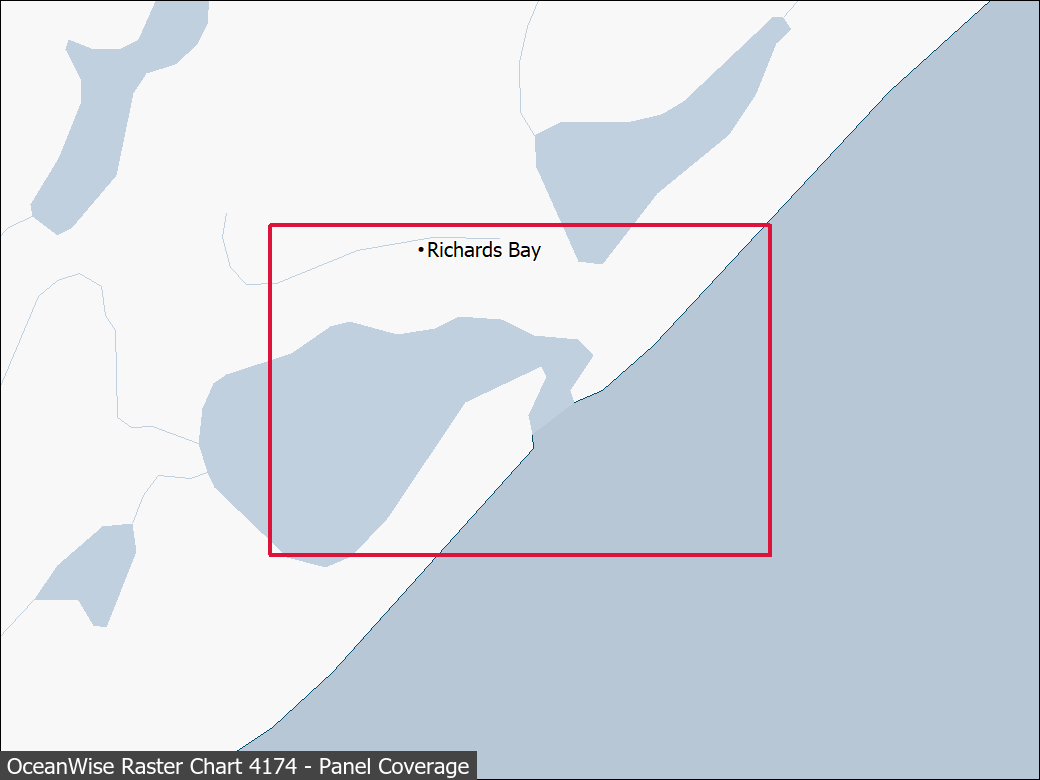 Panel coverage map for UKHO Raster Chart 4174