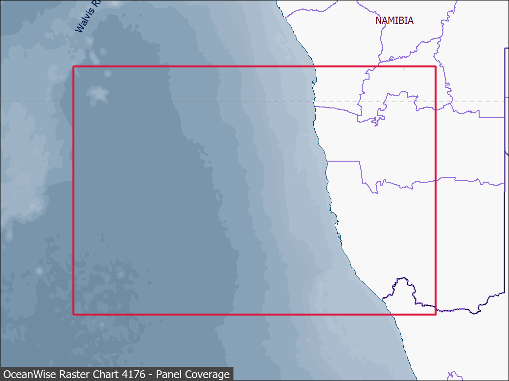 Panel coverage map for UKHO Raster Chart 4176