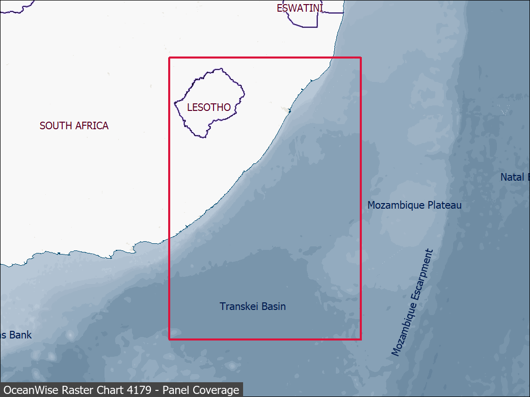 Panel coverage map for UKHO Raster Chart 4179