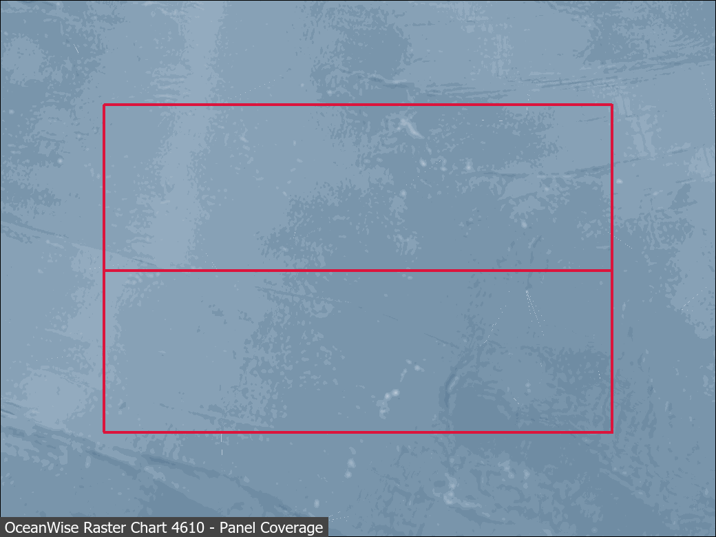 Panel coverage map for UKHO Raster Chart 4610