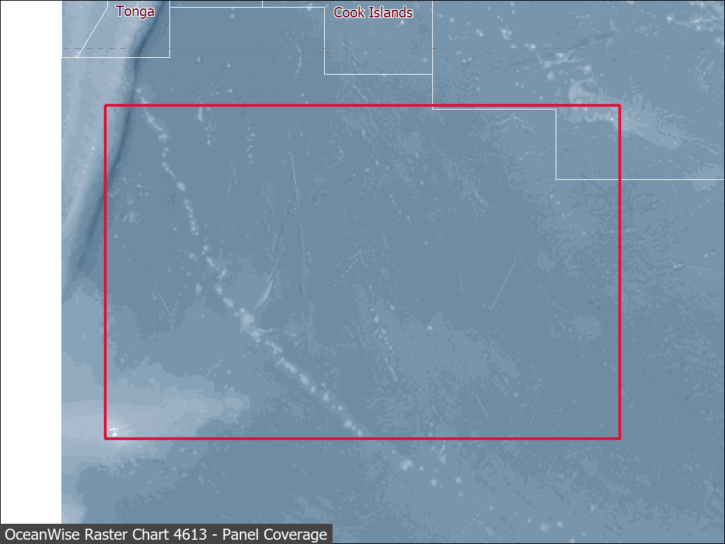 Panel coverage map for UKHO Raster Chart 4613