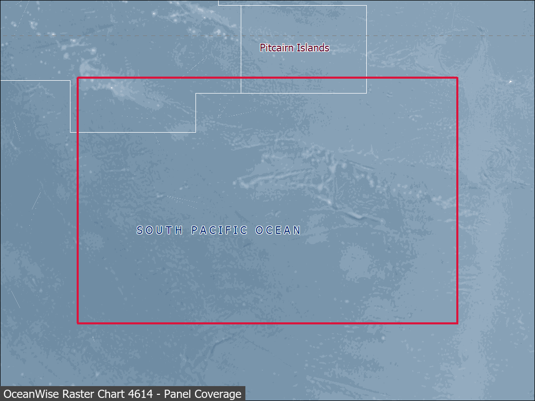 Panel coverage map for UKHO Raster Chart 4614