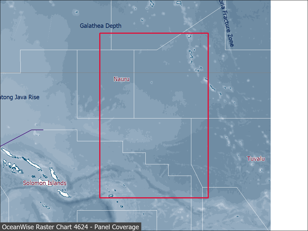 Panel coverage map for UKHO Raster Chart 4624