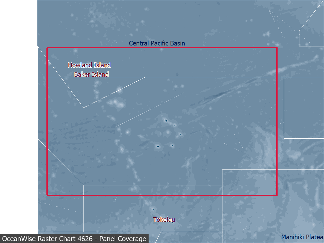 Panel coverage map for UKHO Raster Chart 4626