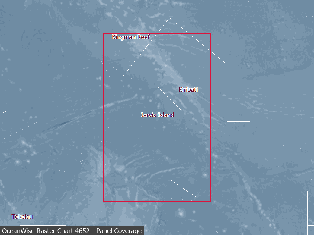 Panel coverage map for UKHO Raster Chart 4652