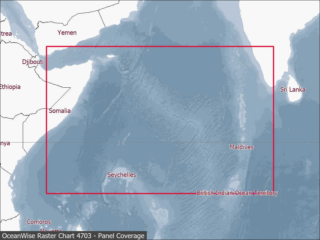 Panel coverage map for UKHO Raster Chart 4703