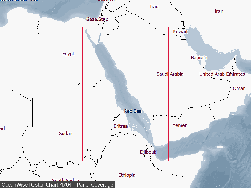 Panel coverage map for UKHO Raster Chart 4704