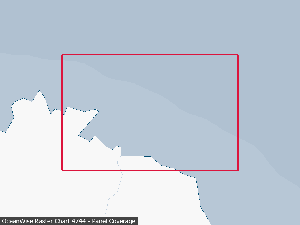 Panel coverage map for UKHO Raster Chart 4744