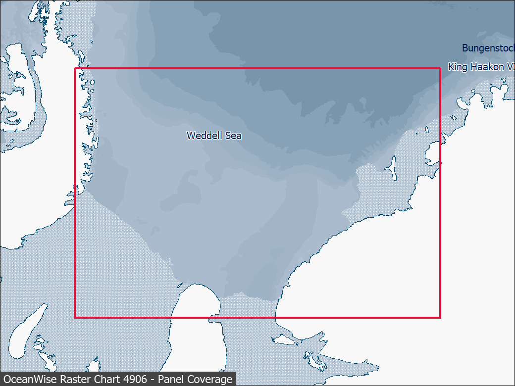 Panel coverage map for UKHO Raster Chart 4906